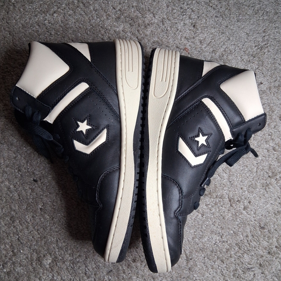 Converse Weapon Mid Black Egret - Size 44.5 EUR / 10.5 US - Premium Leather - A0 - Picture 8 of 10